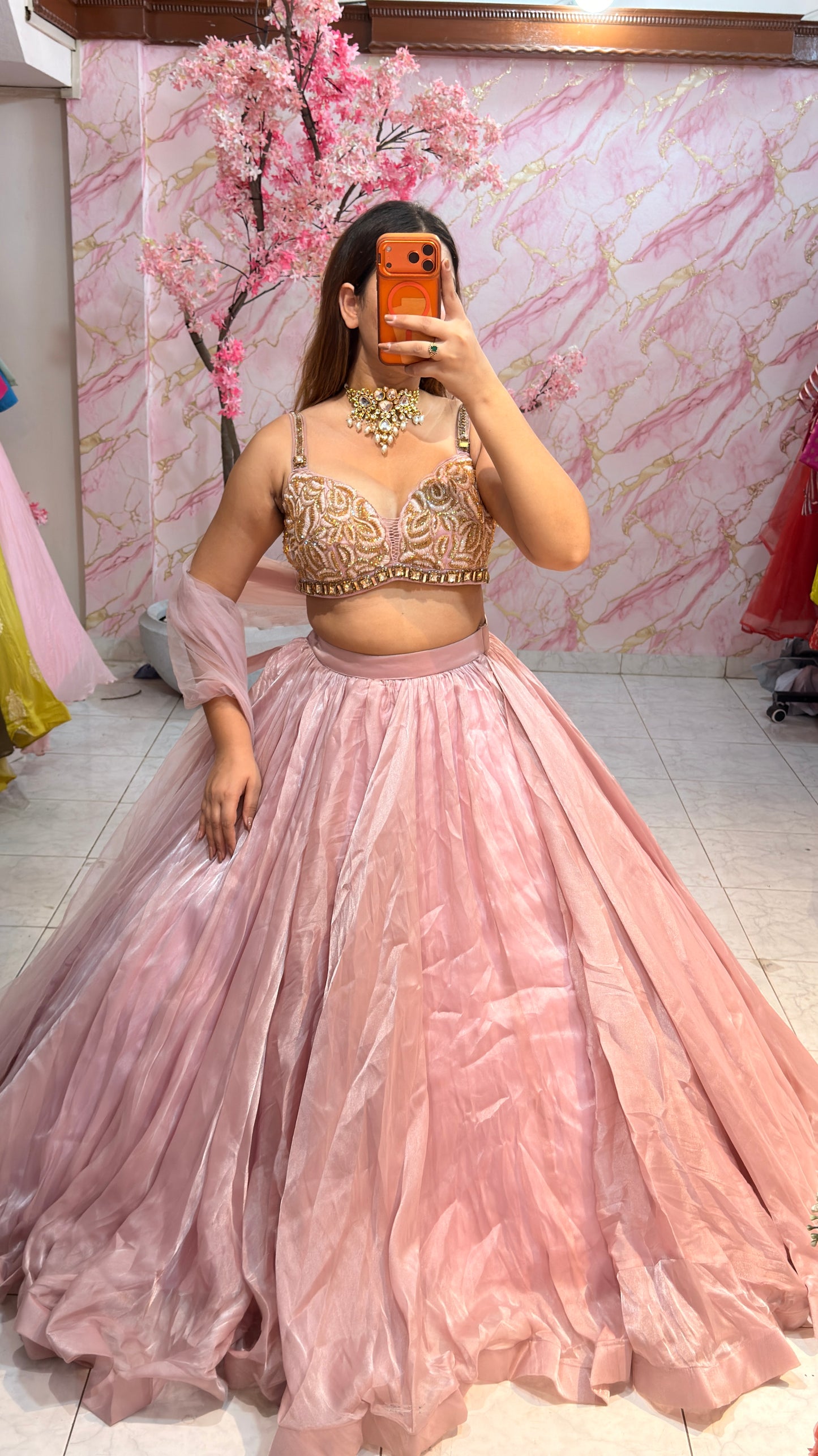 Embellished wedding lehenga 4072