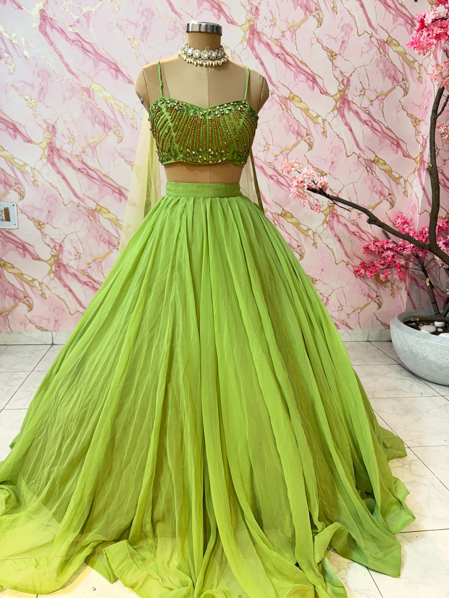 Embellished wedding lehenga 4143