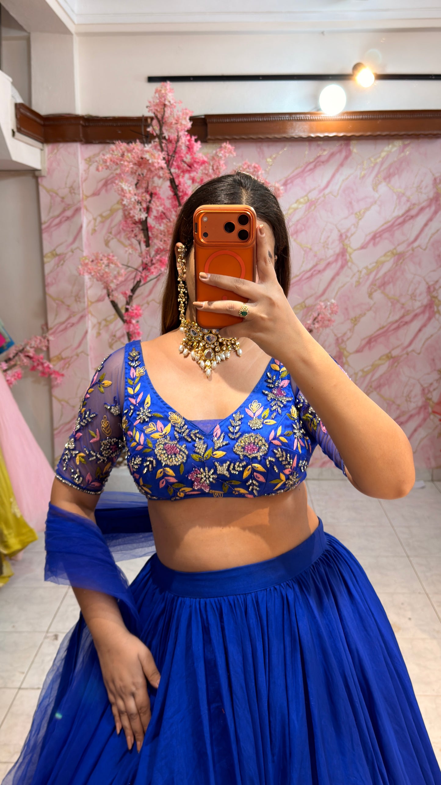 Embellished wedding lehenga 4087