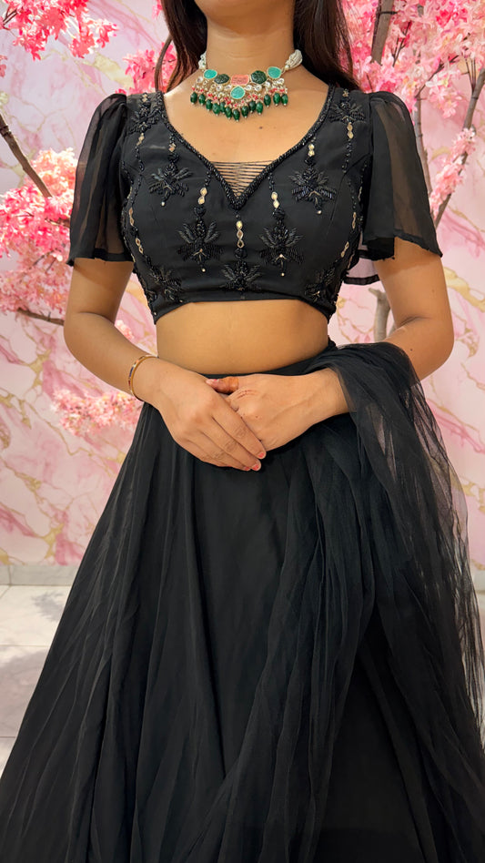 Embellished wedding lehenga 4052