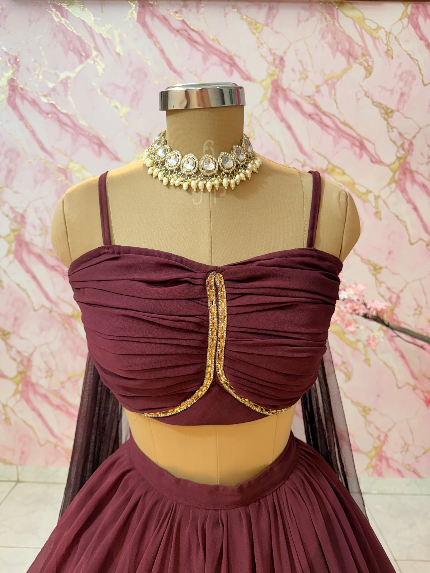 Embellished wedding lehenga 4129