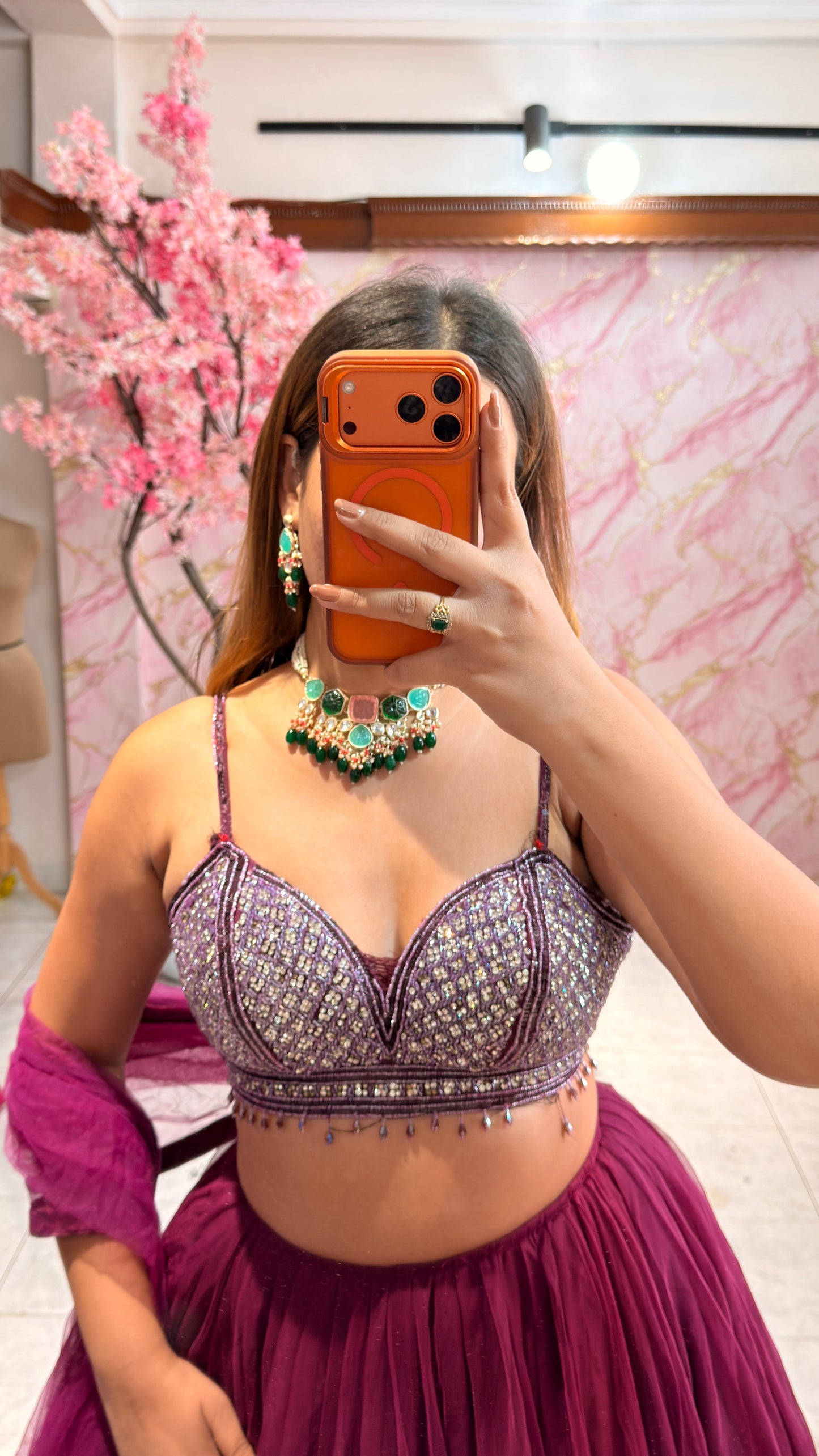 Embellished wedding lehenga 4022