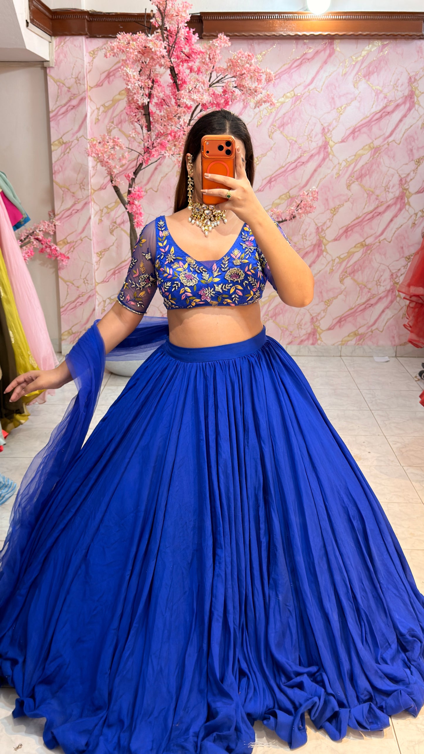 Embellished wedding lehenga 4087