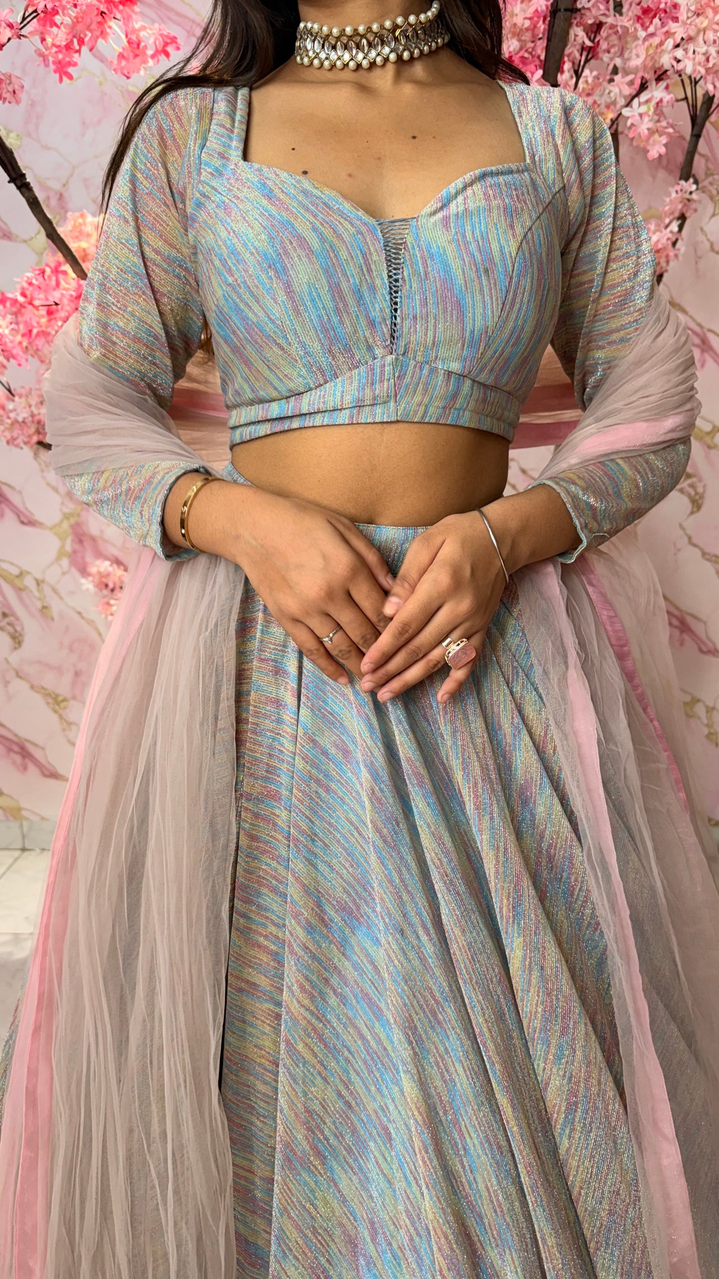 Colourful wedding lehenga 4013