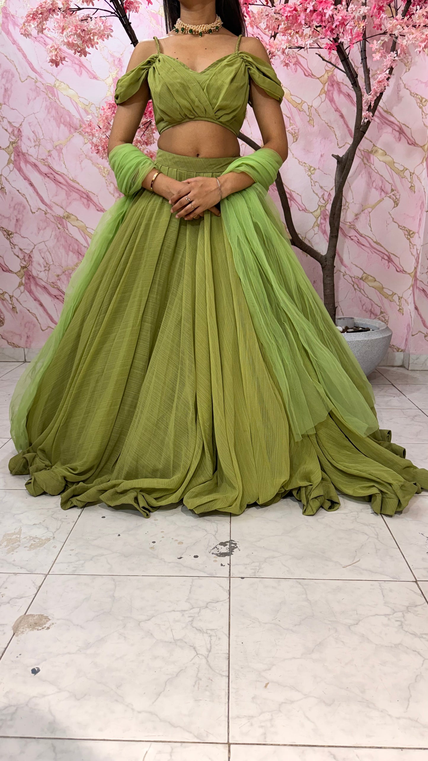 Embellished wedding lehenga 4031