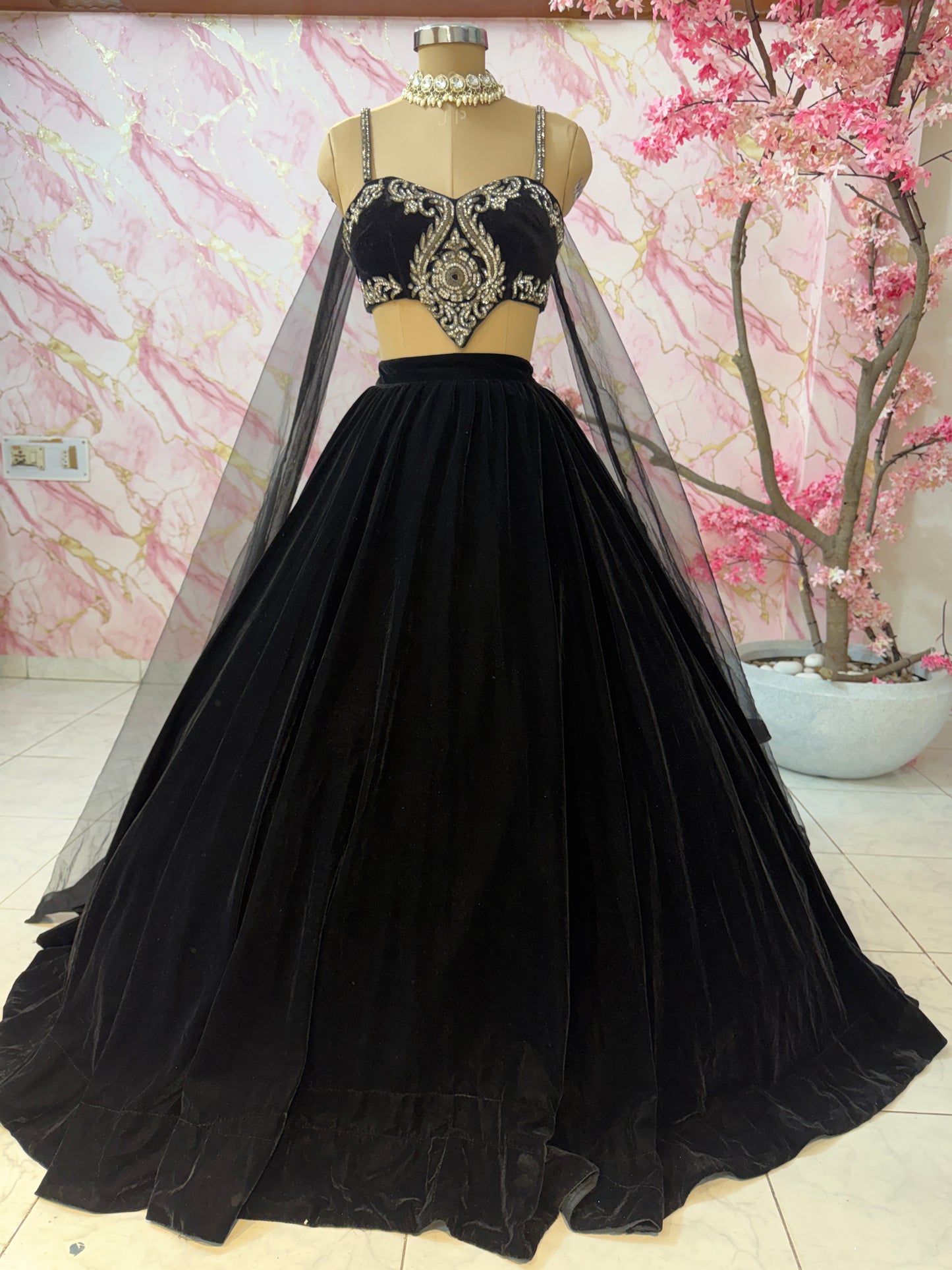 Embellished wedding lehenga 4102
