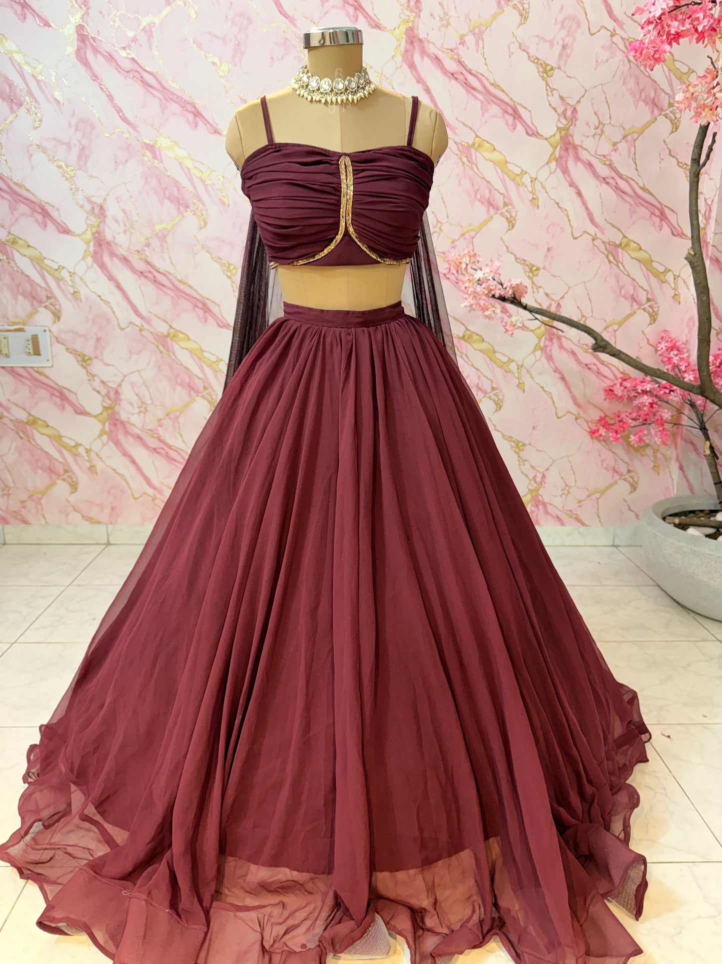 Embellished wedding lehenga 4129