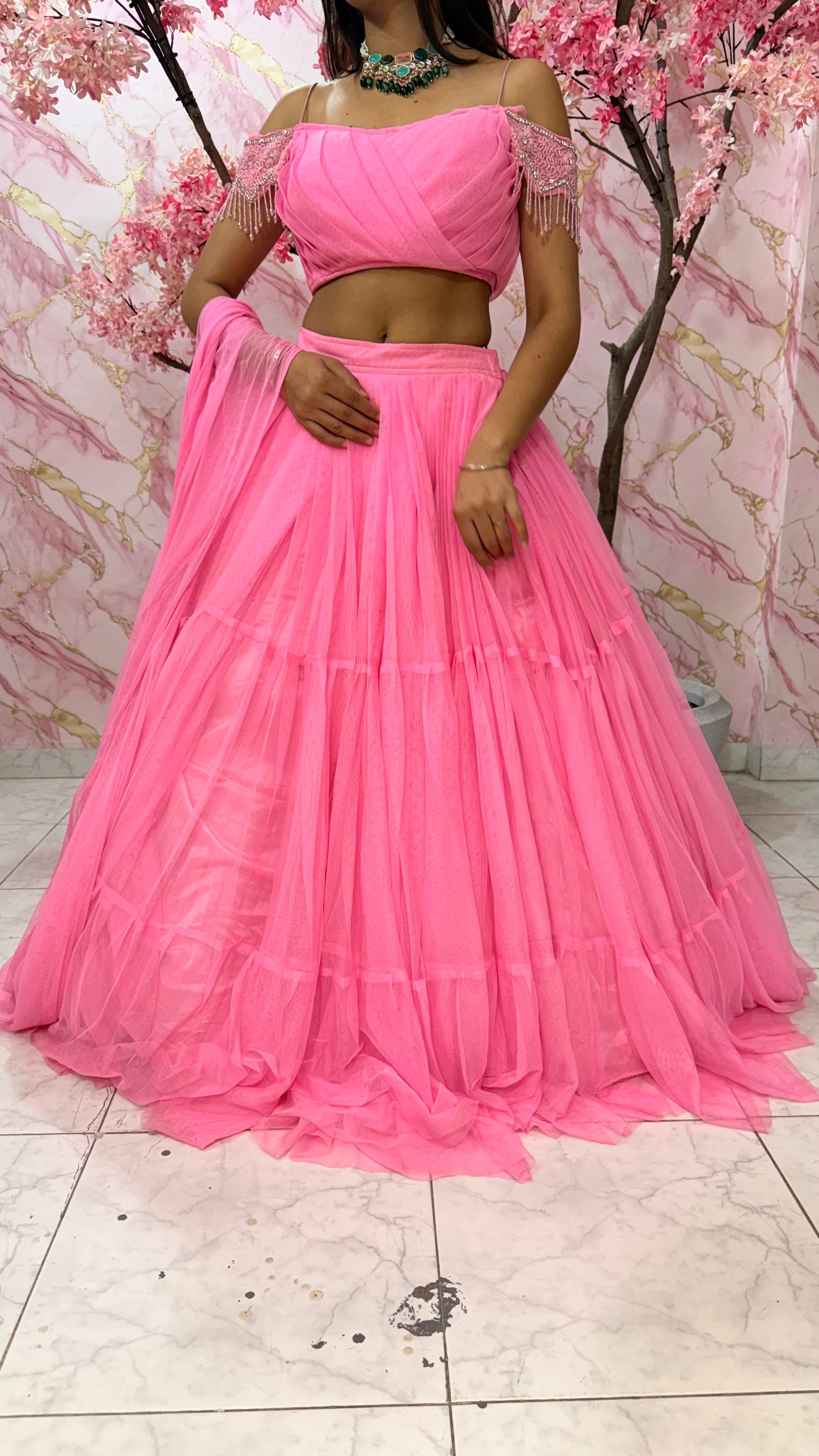 Embellished wedding lehenga 4037