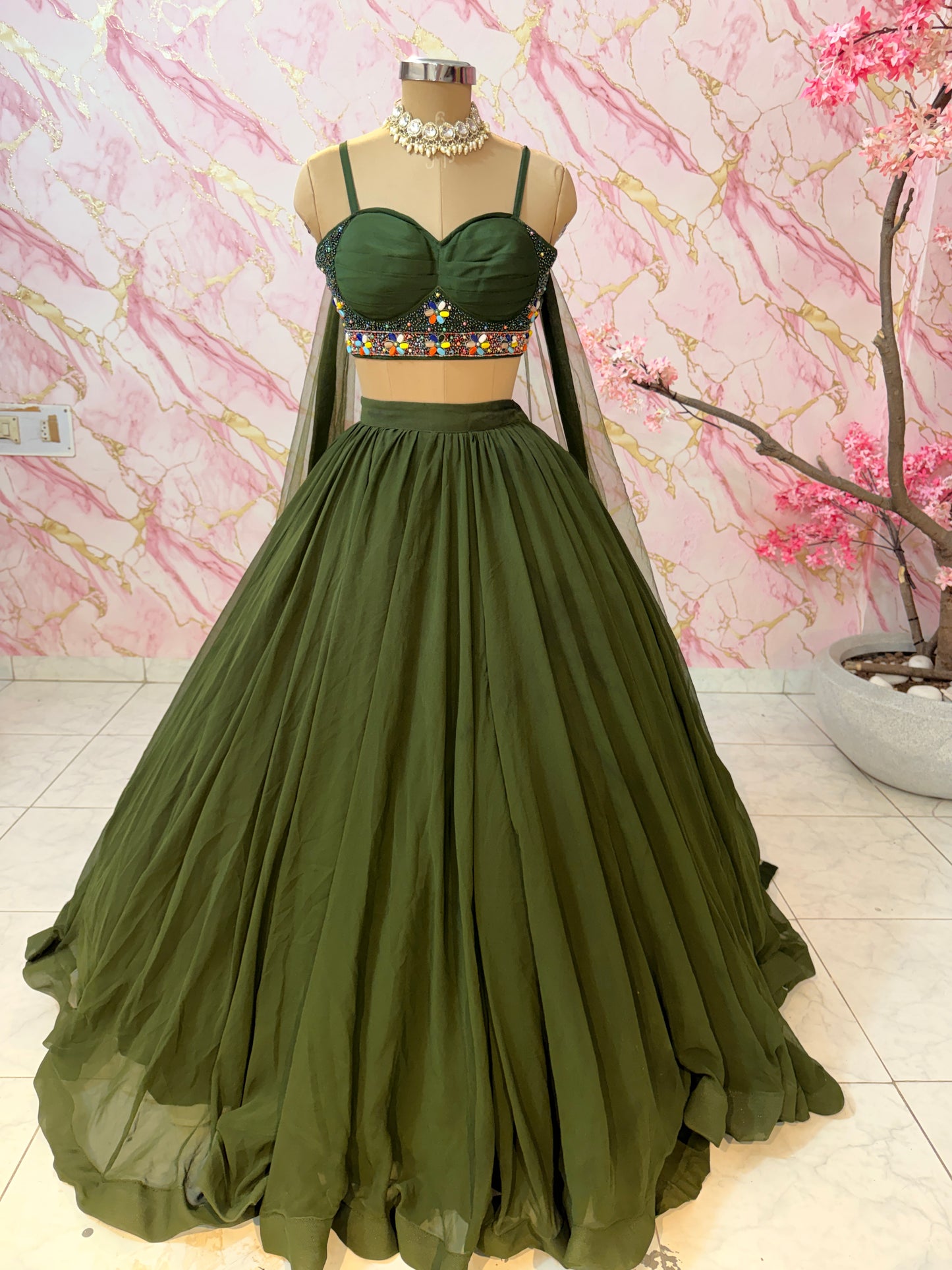 Embellished wedding lehenga 4125