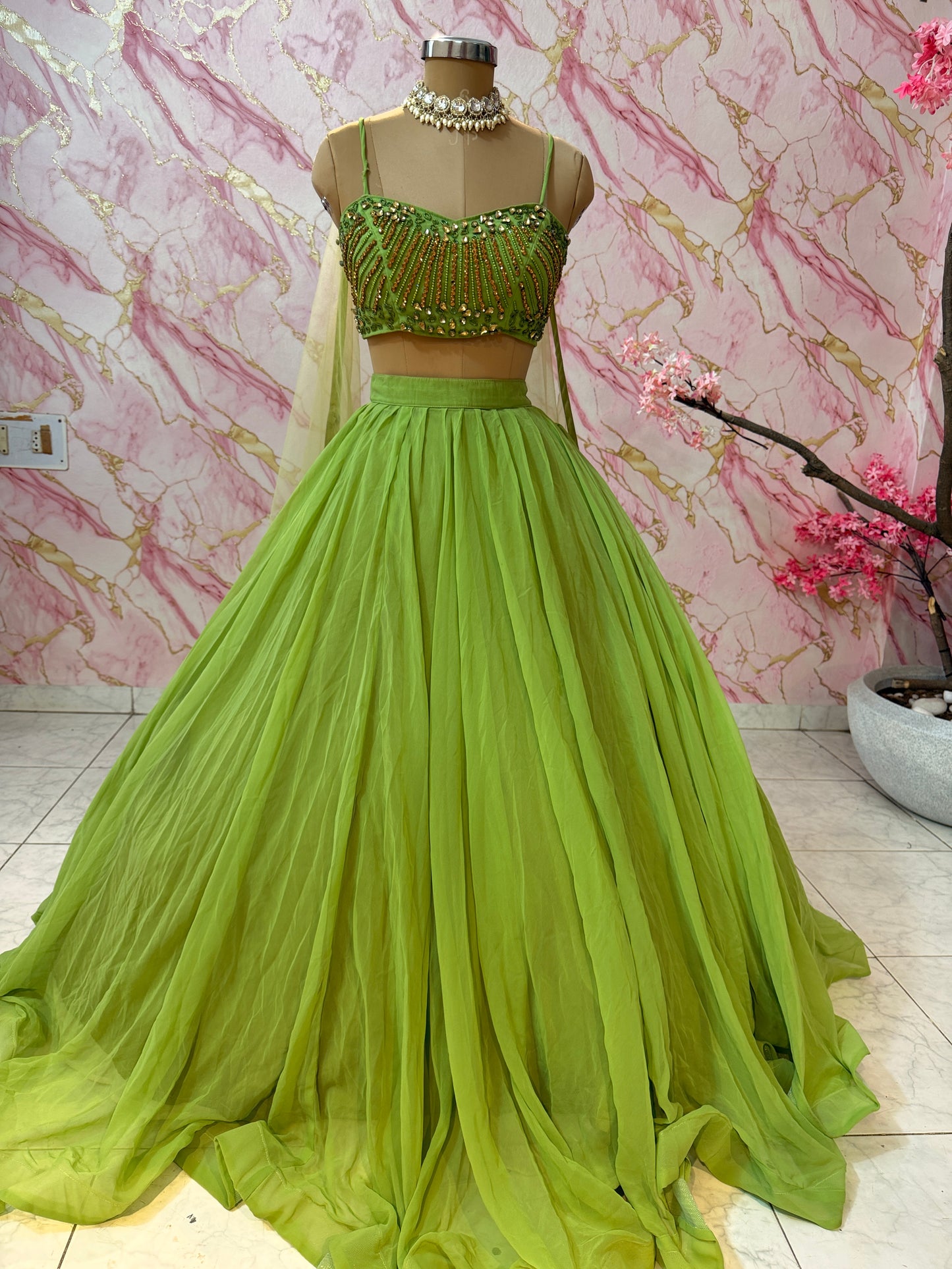 Embellished wedding lehenga 4143