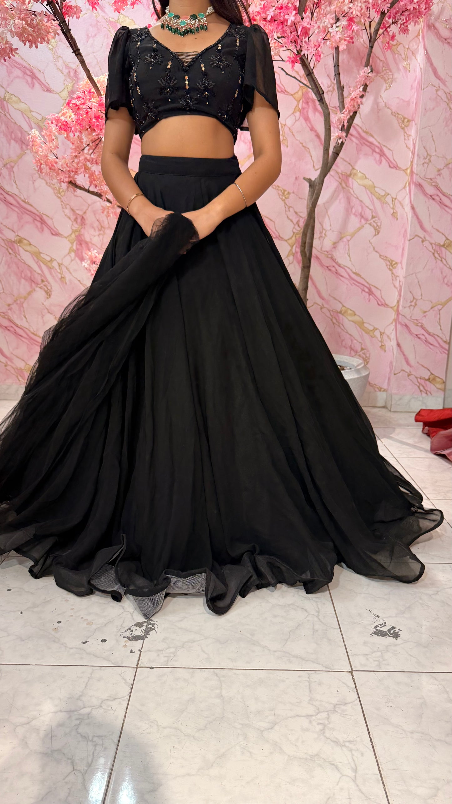 Embellished wedding lehenga 4052