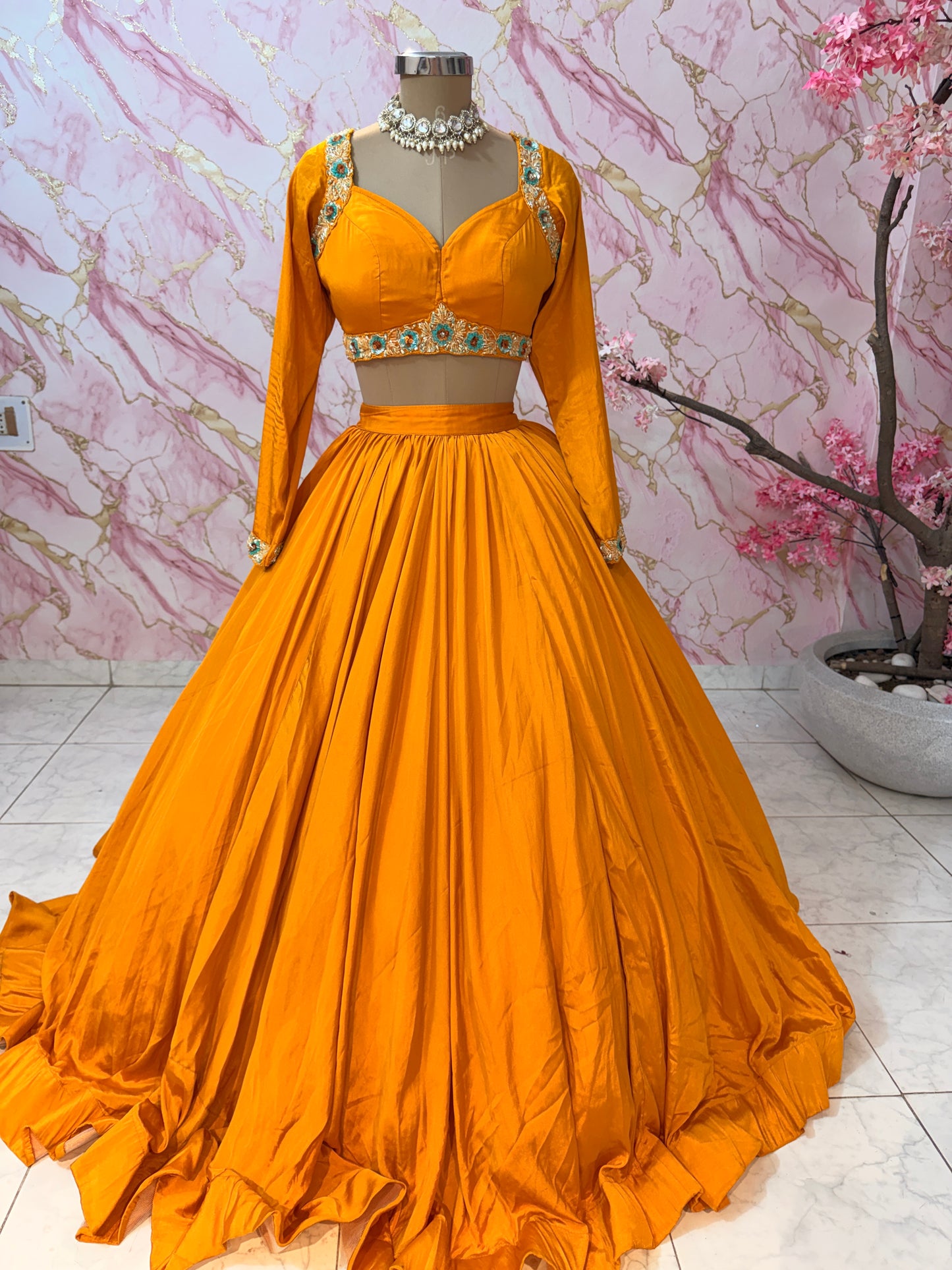 Embellished wedding lehenga 4130