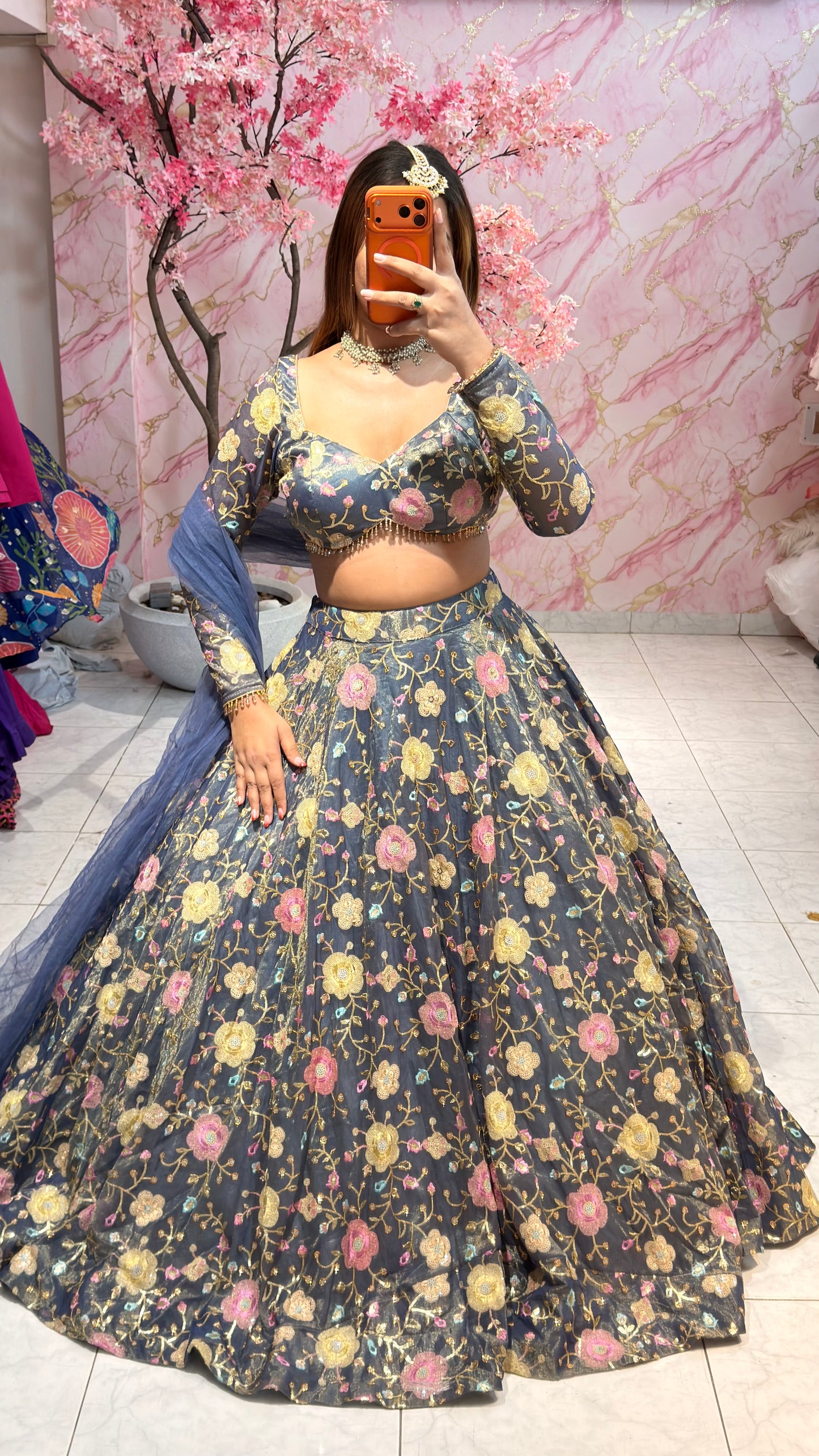 Embellished wedding lehenga 4027