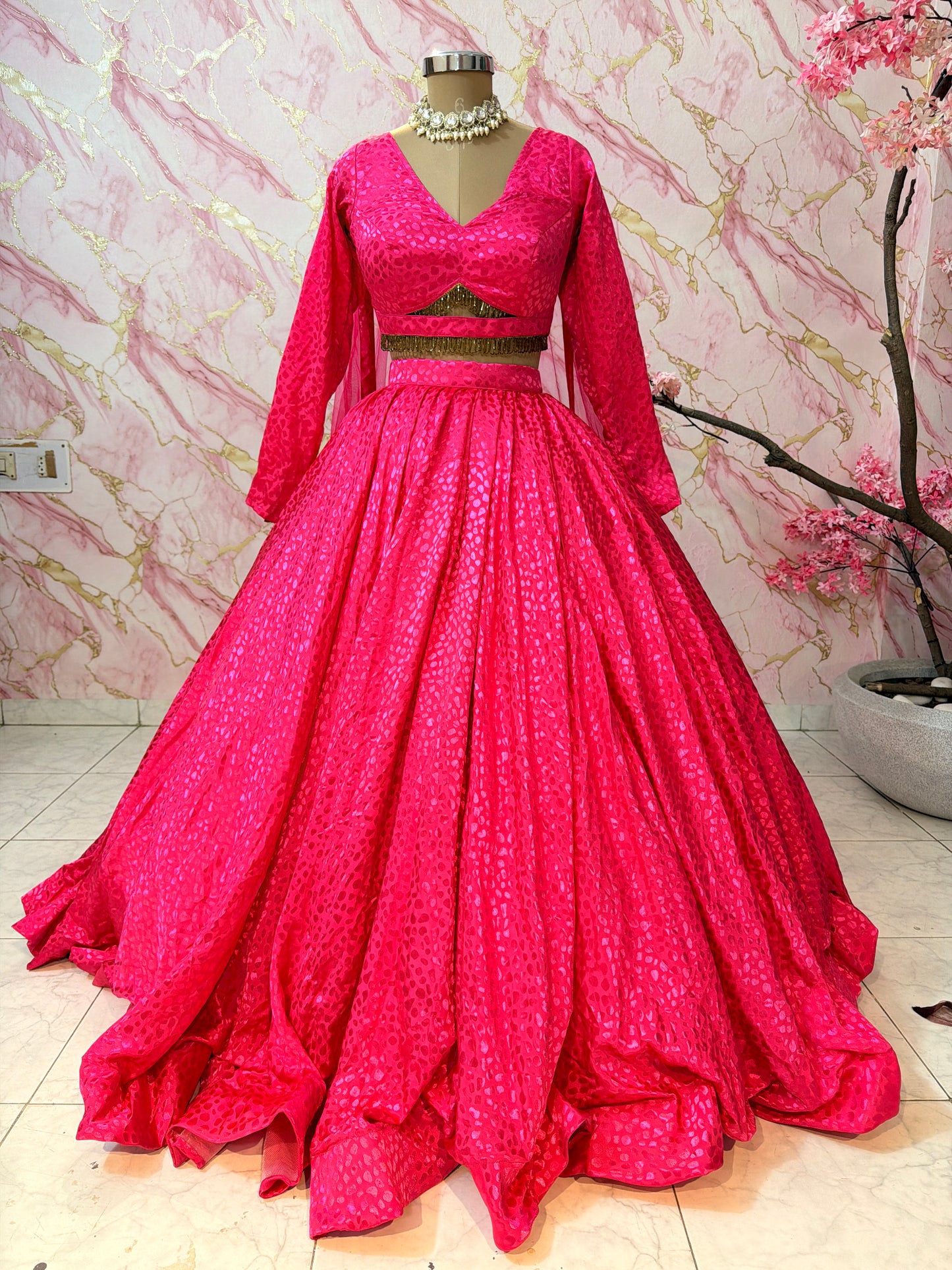 Embellished wedding lehenga 4109