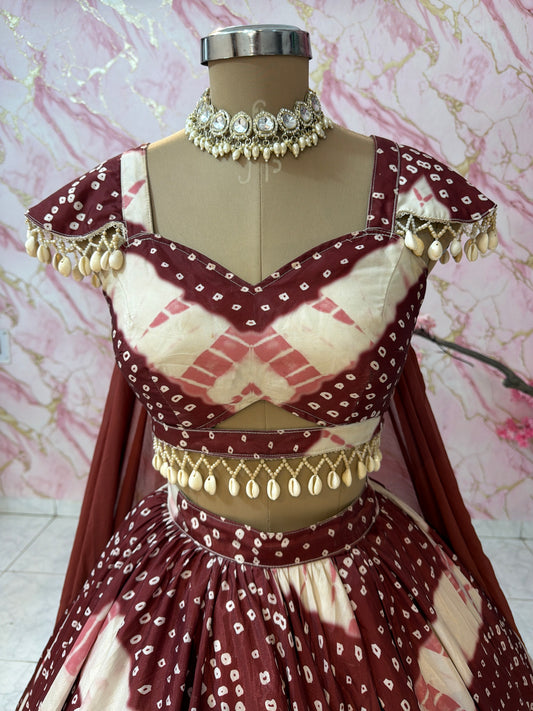 Embellished wedding lehenga 4088