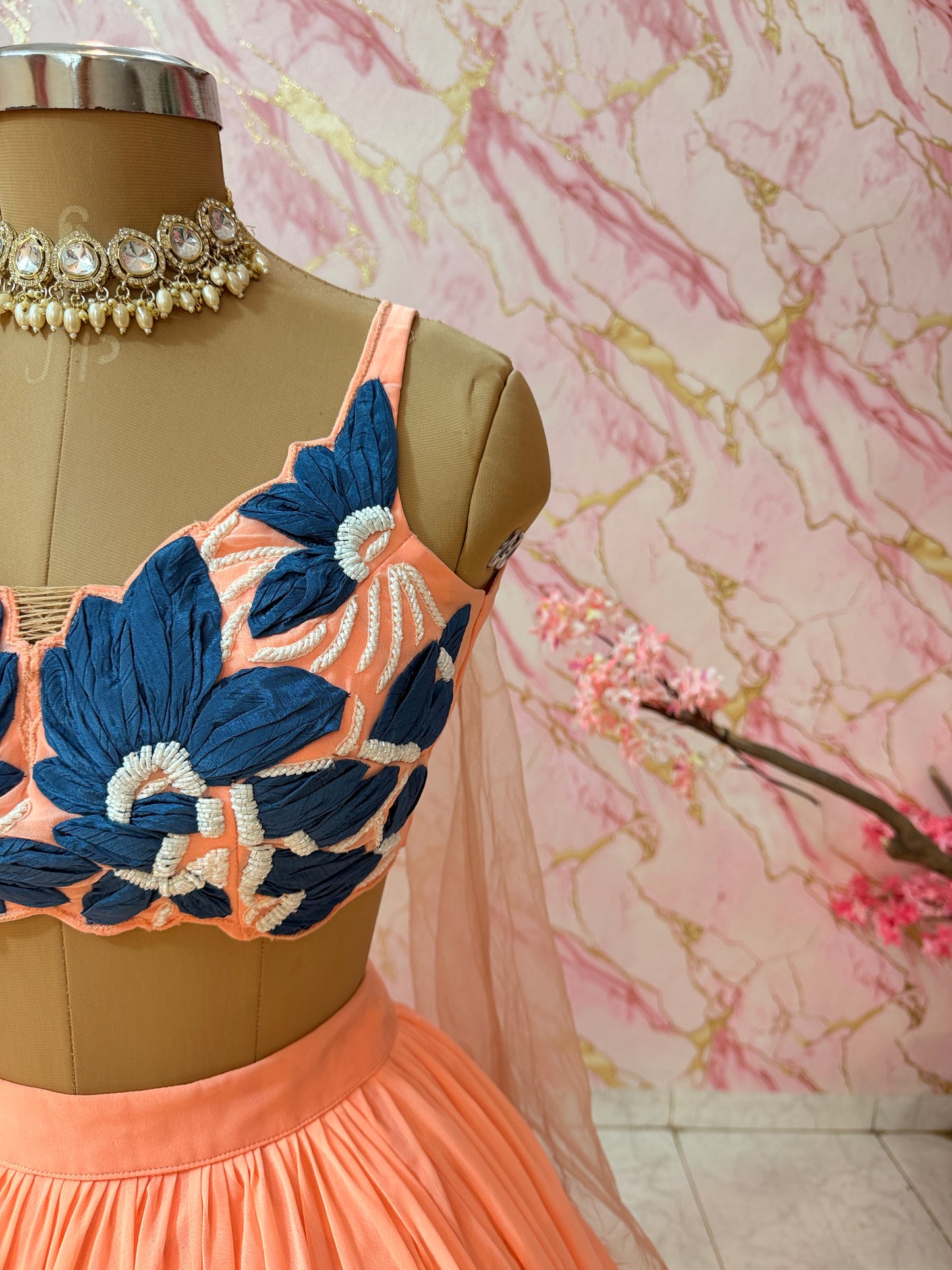 Embellished wedding lehenga 4142