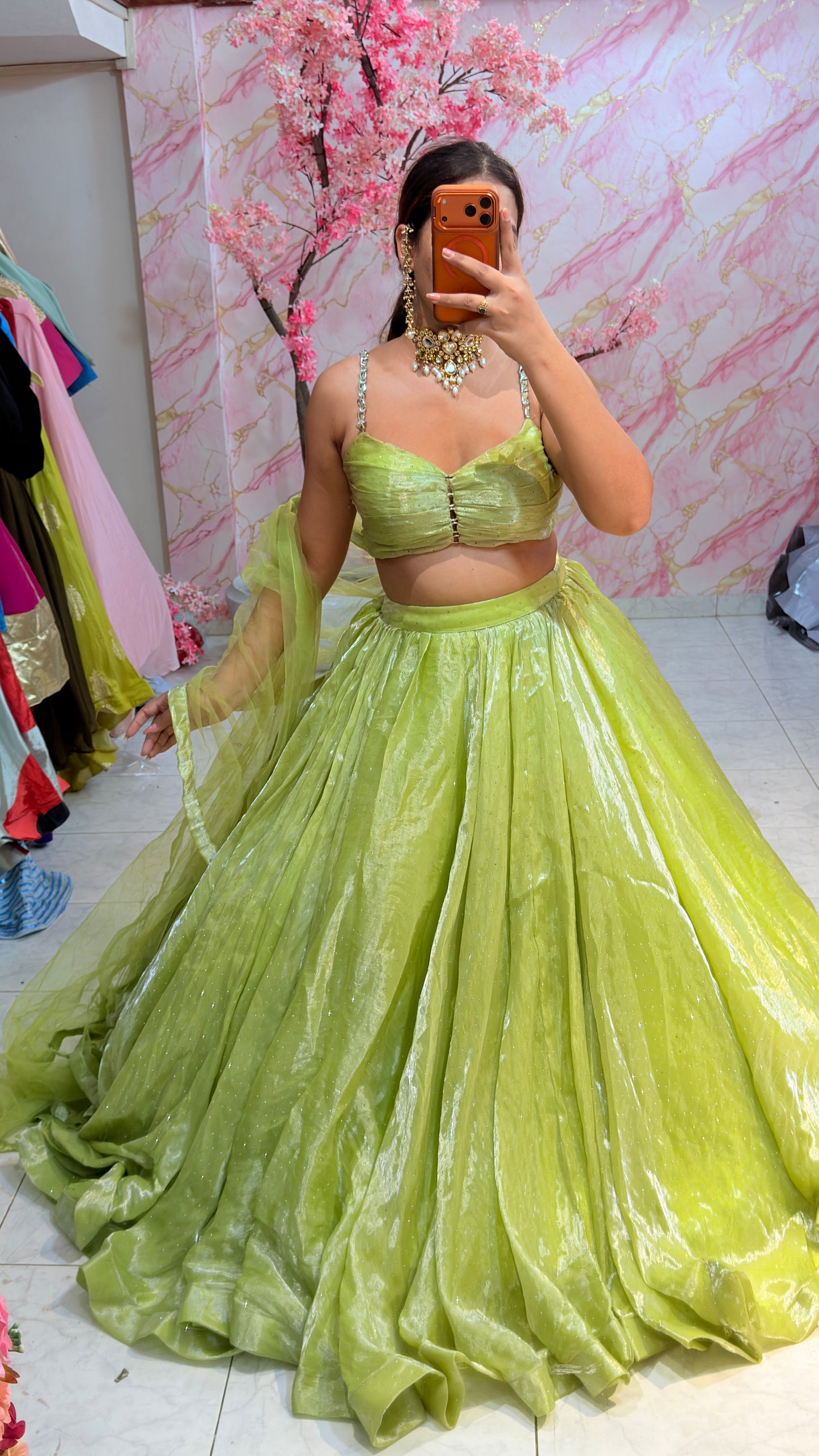 Embellished wedding lehenga 4066