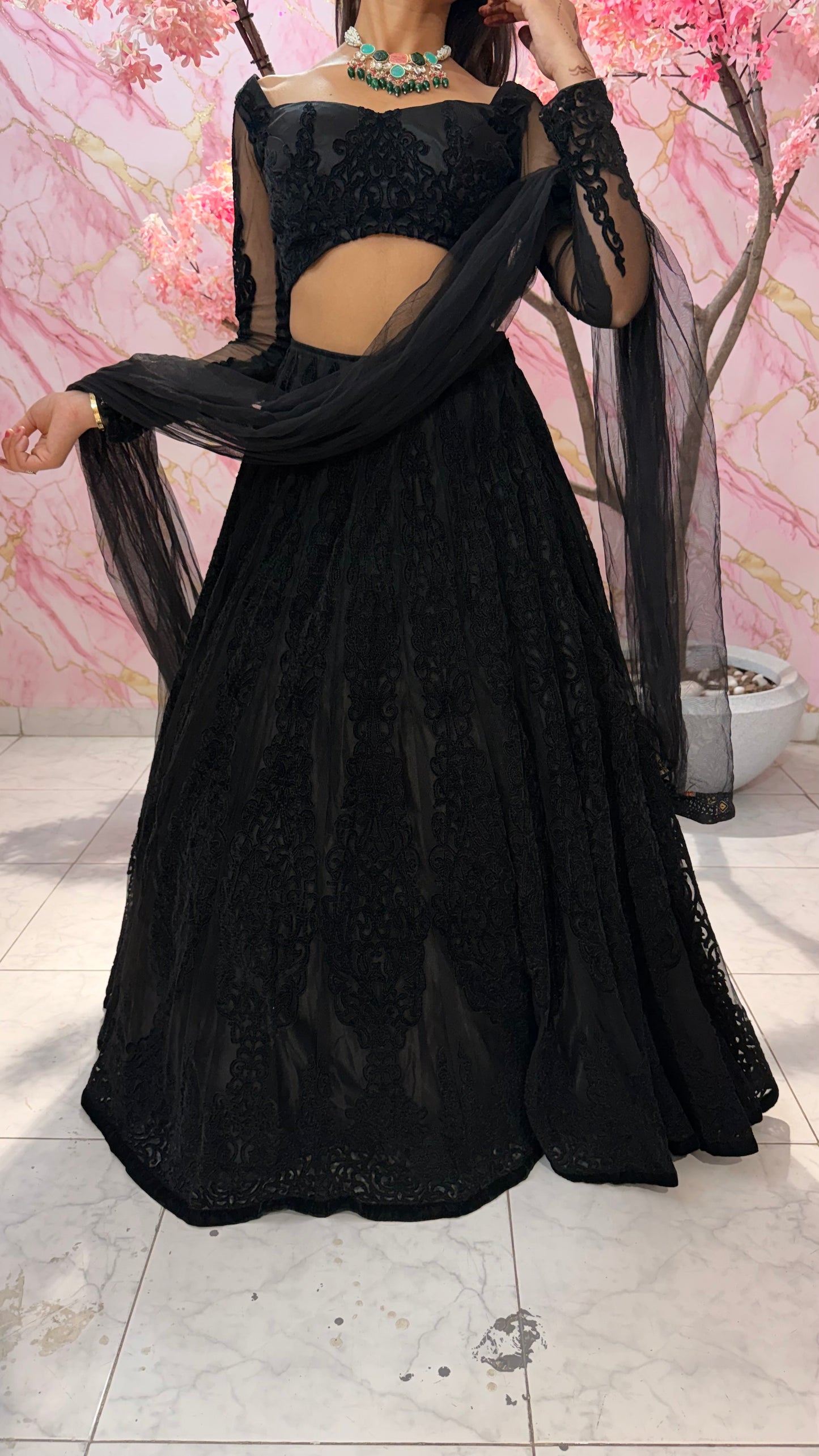 Embellished wedding lehenga 4051