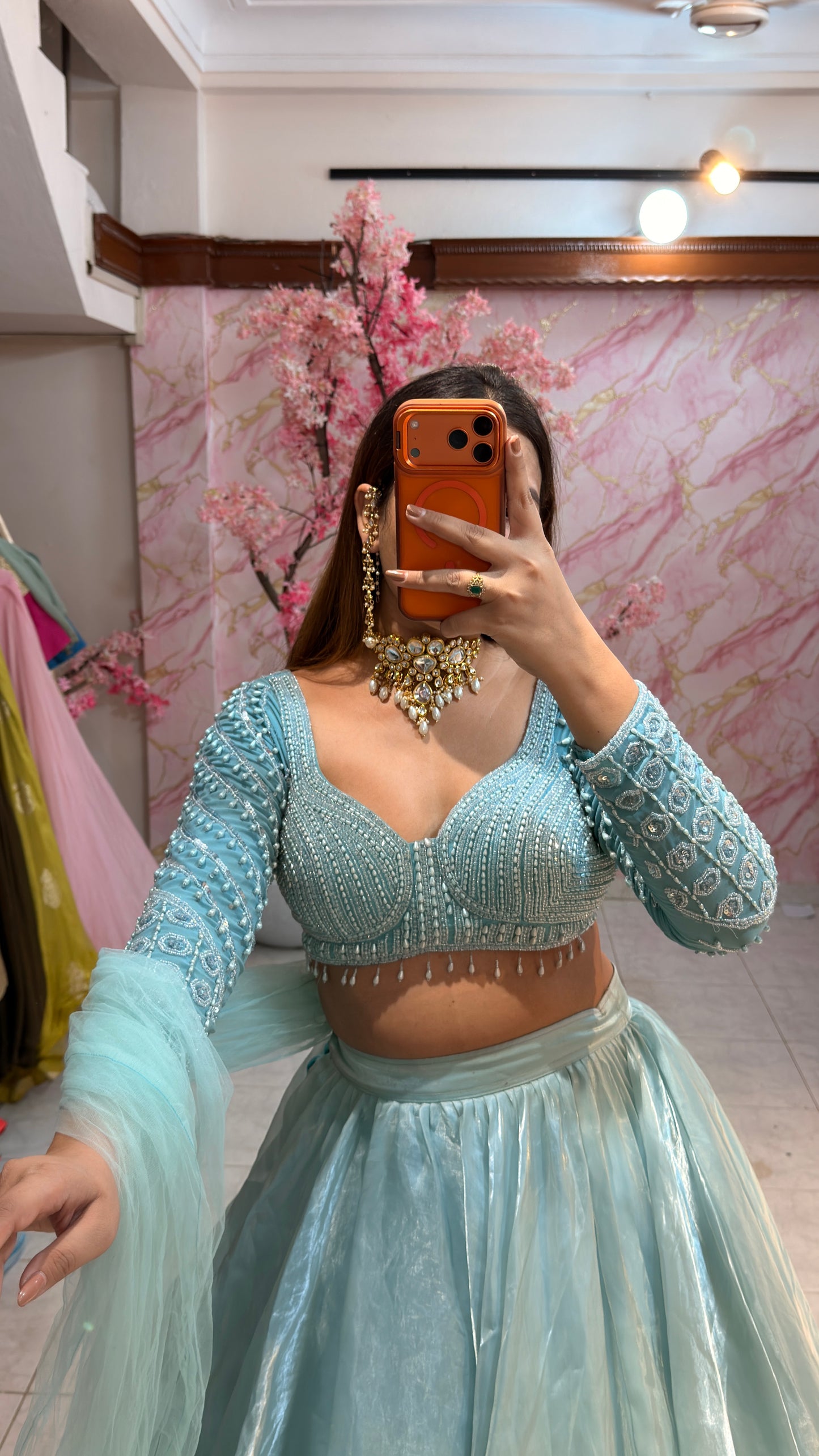 Embellished wedding lehenga 4086