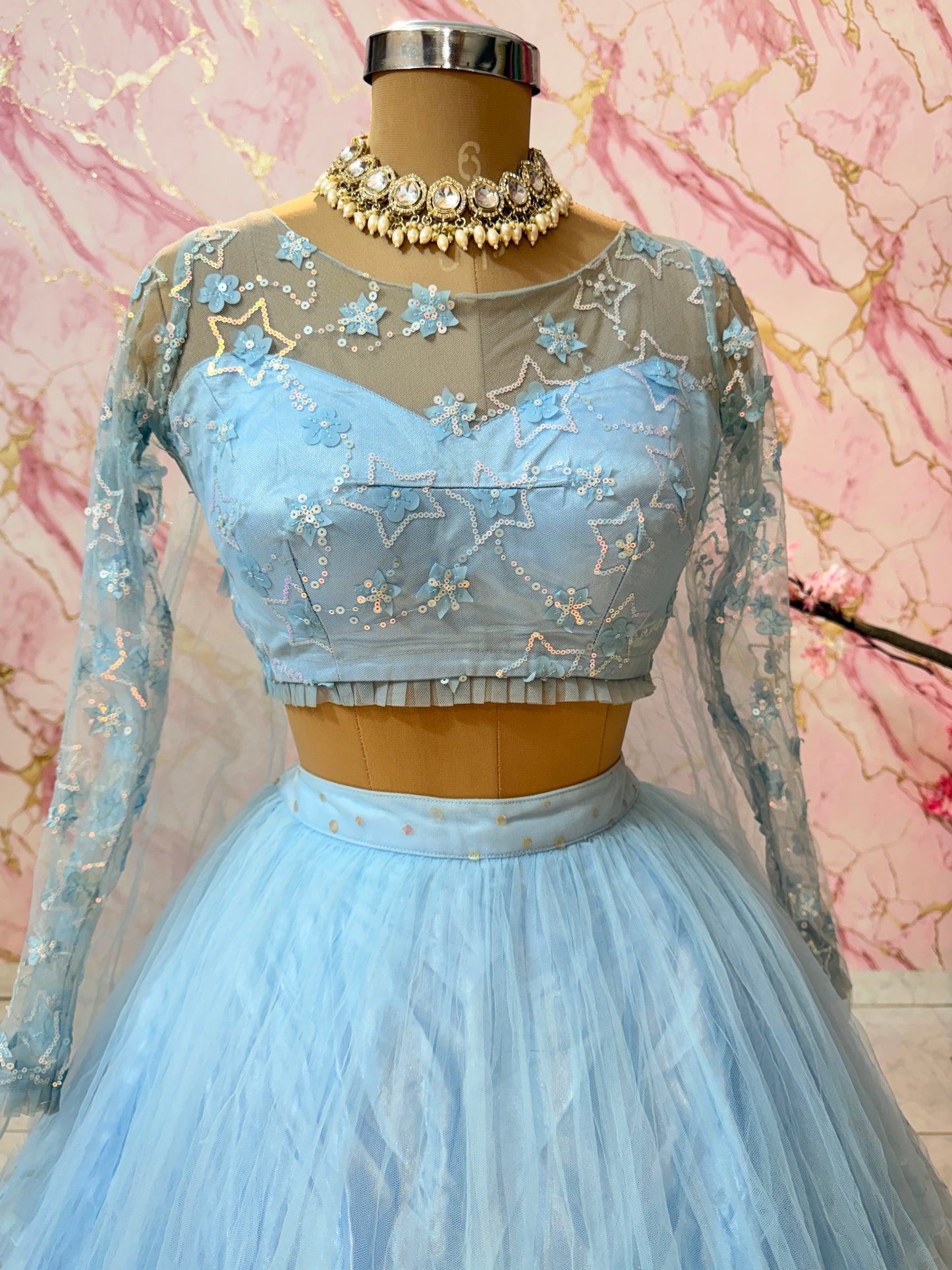 Embellished wedding lehenga 4121