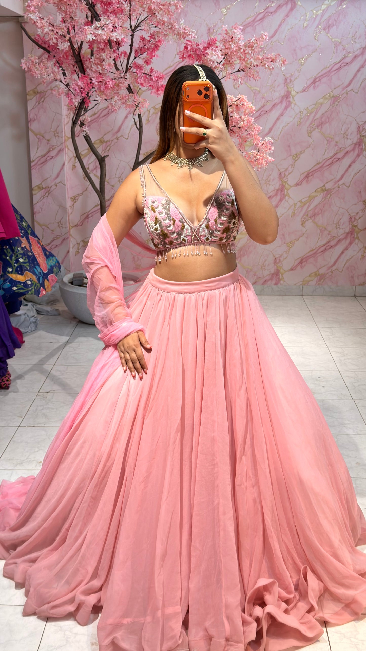 Embellished wedding lehenga 4024