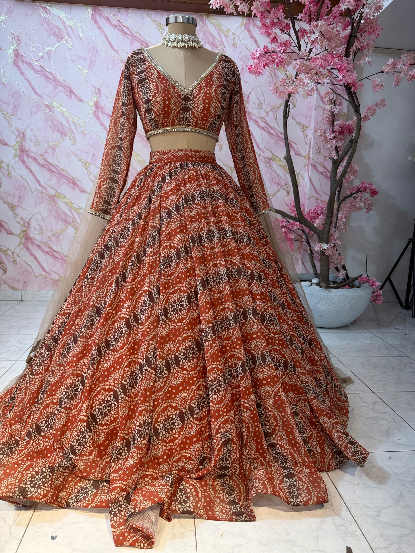 Embellished wedding lehenga 4099