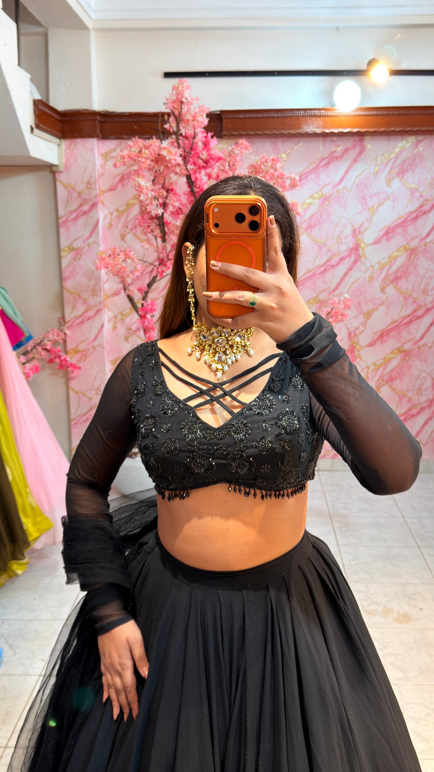 Embellished wedding lehenga 4084