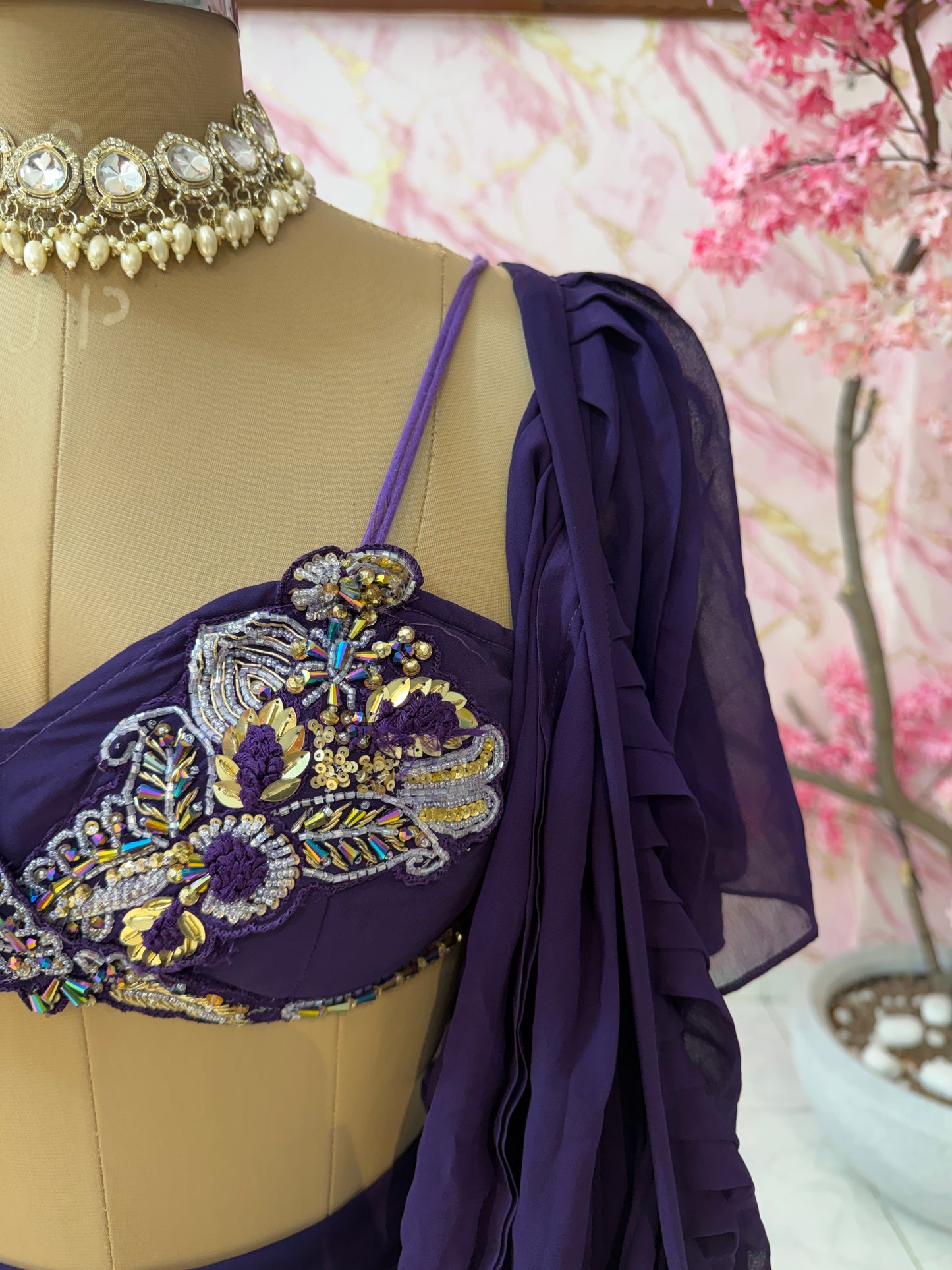 Embellished wedding lehenga 4088