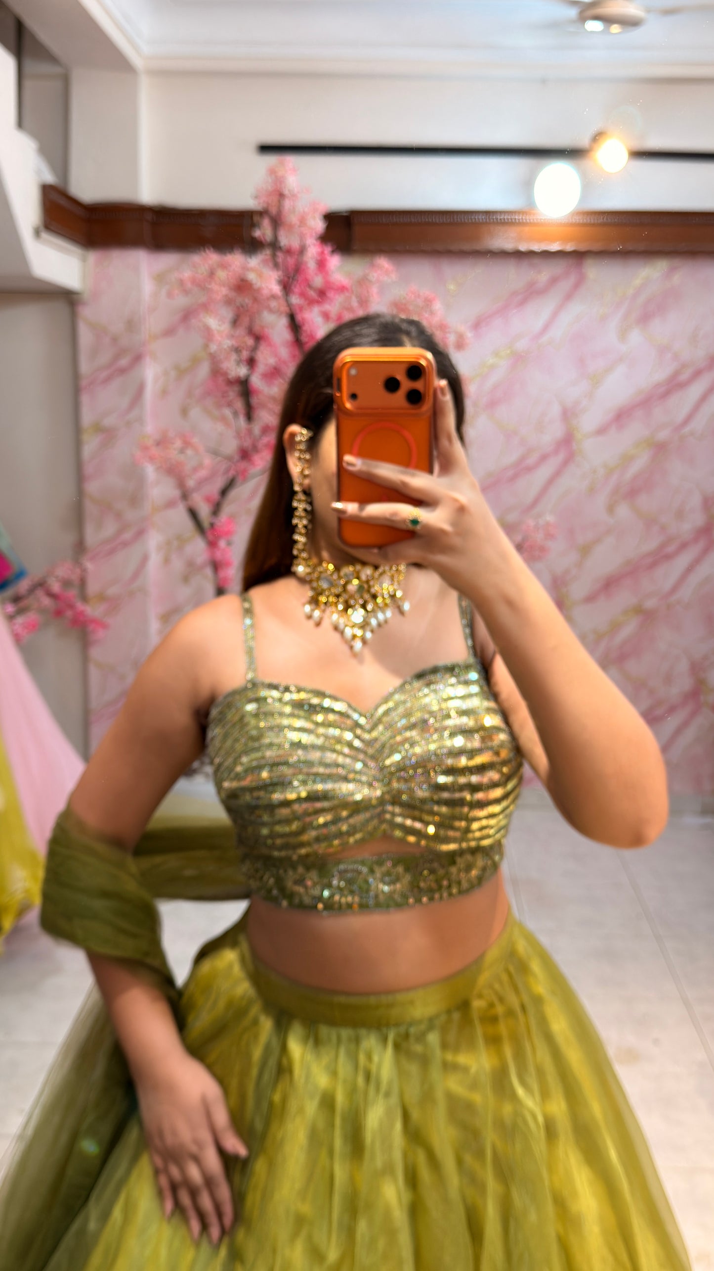 Embellished wedding lehenga 4085