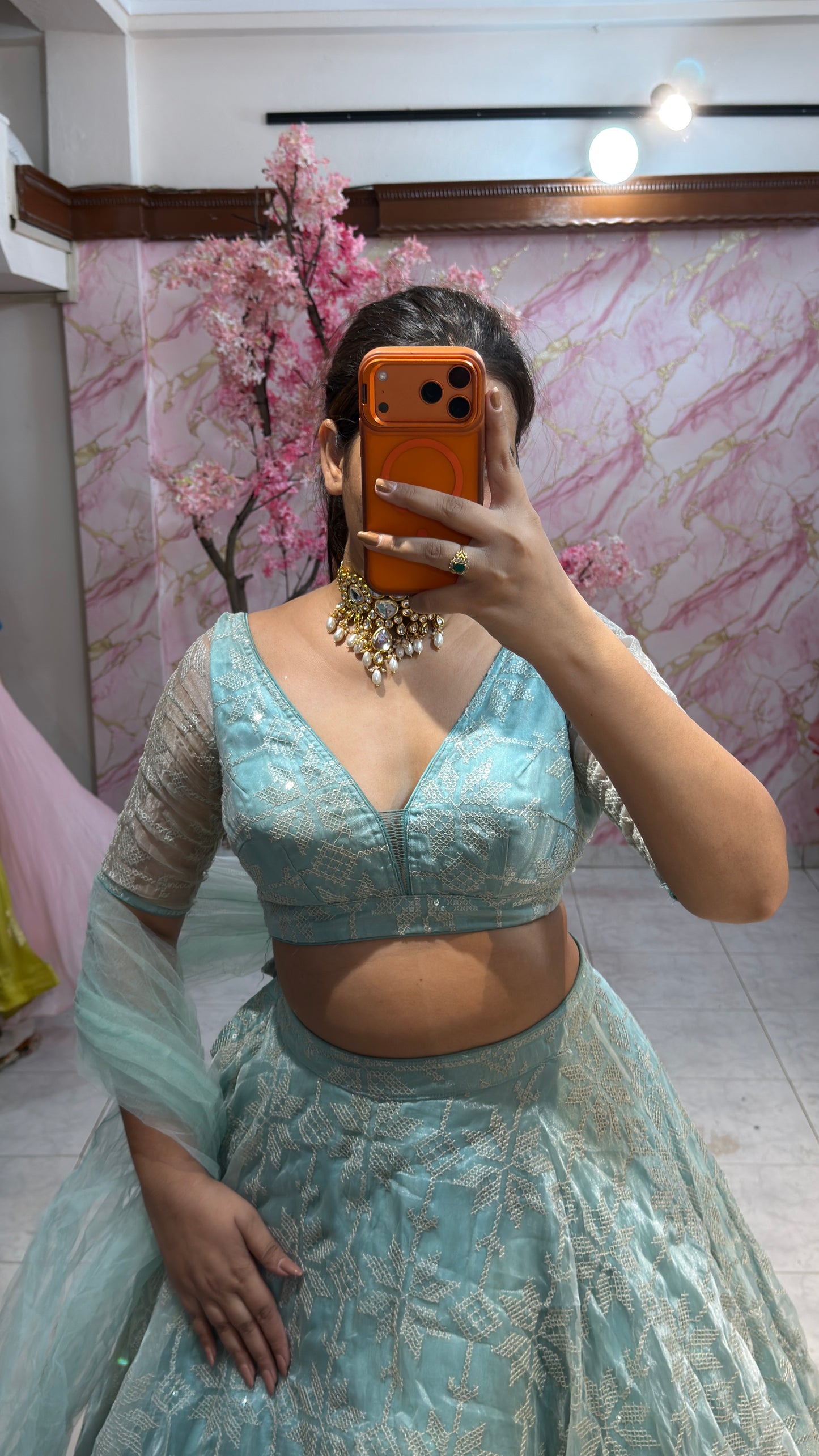 Embellished wedding lehenga 4088