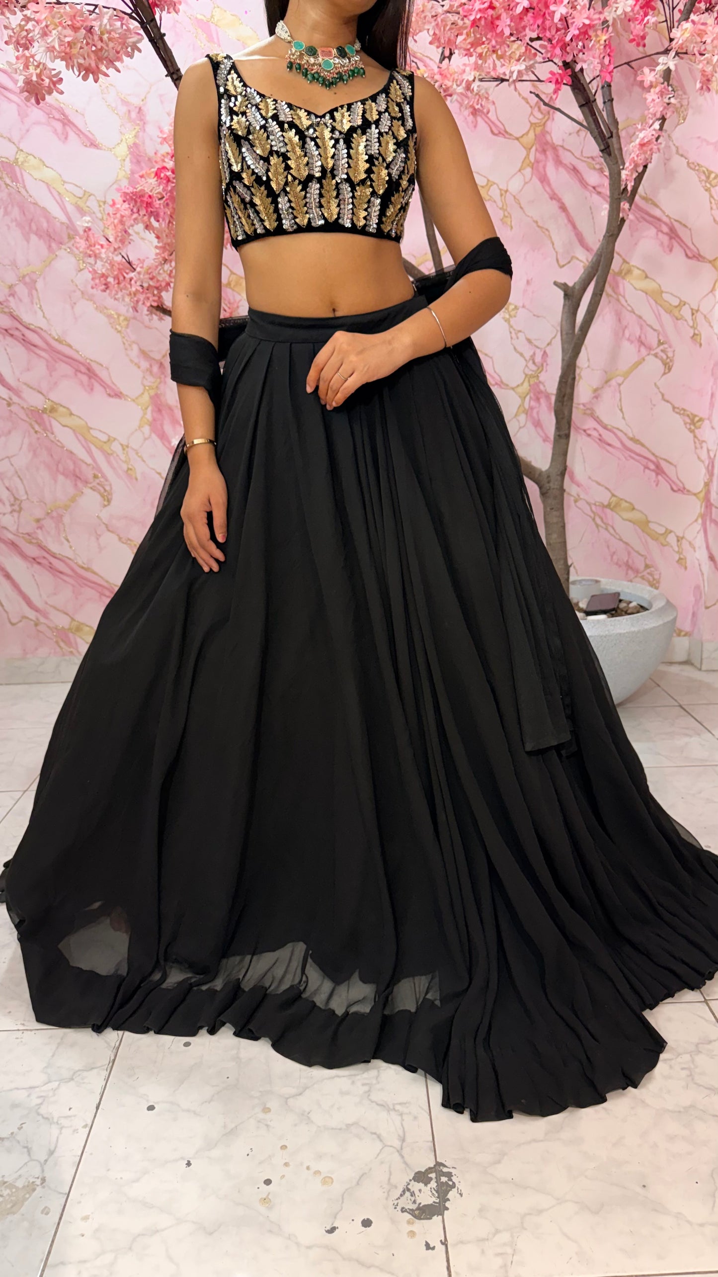 Embellished wedding lehenga 4038