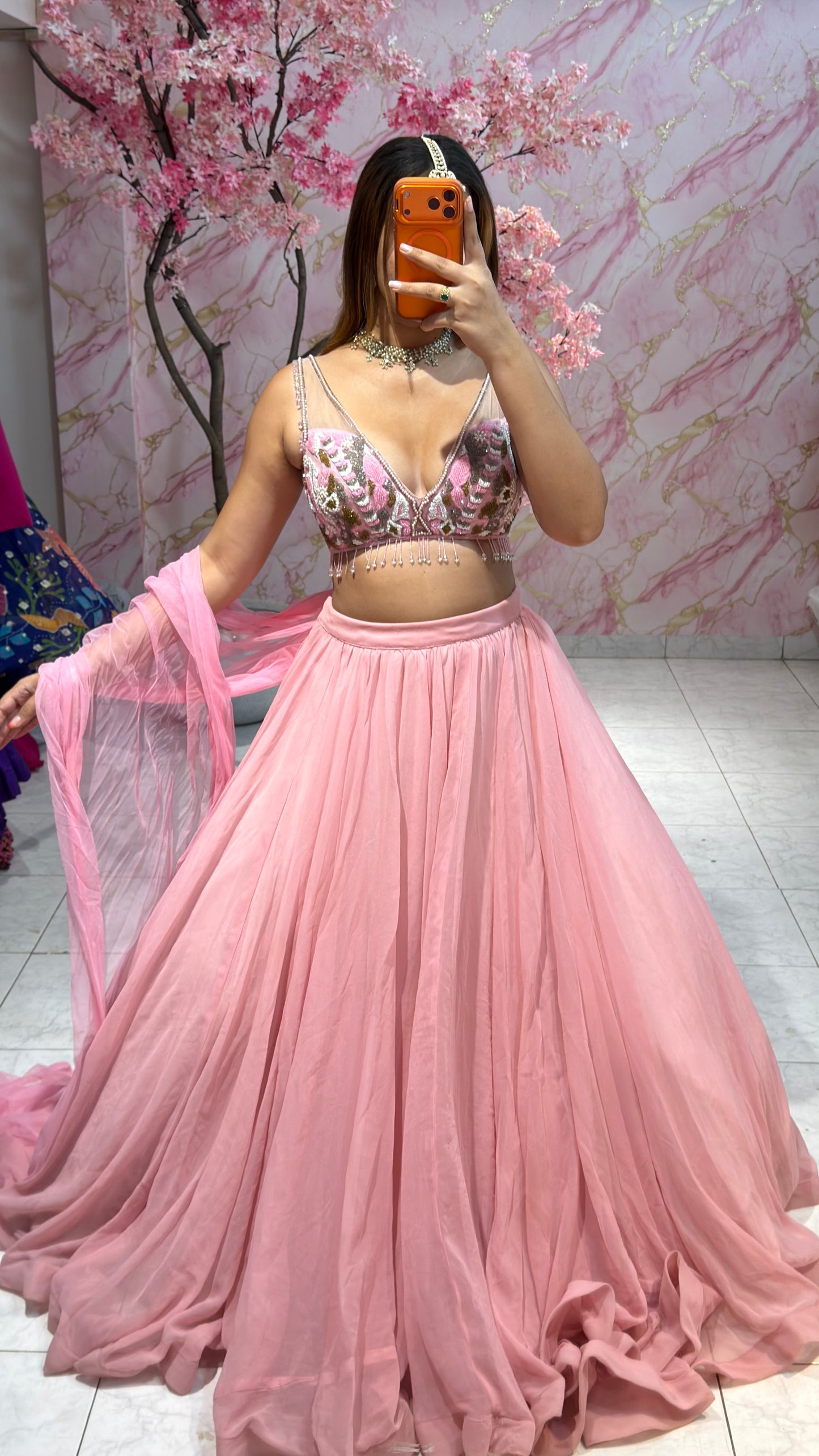Embellished wedding lehenga 4024