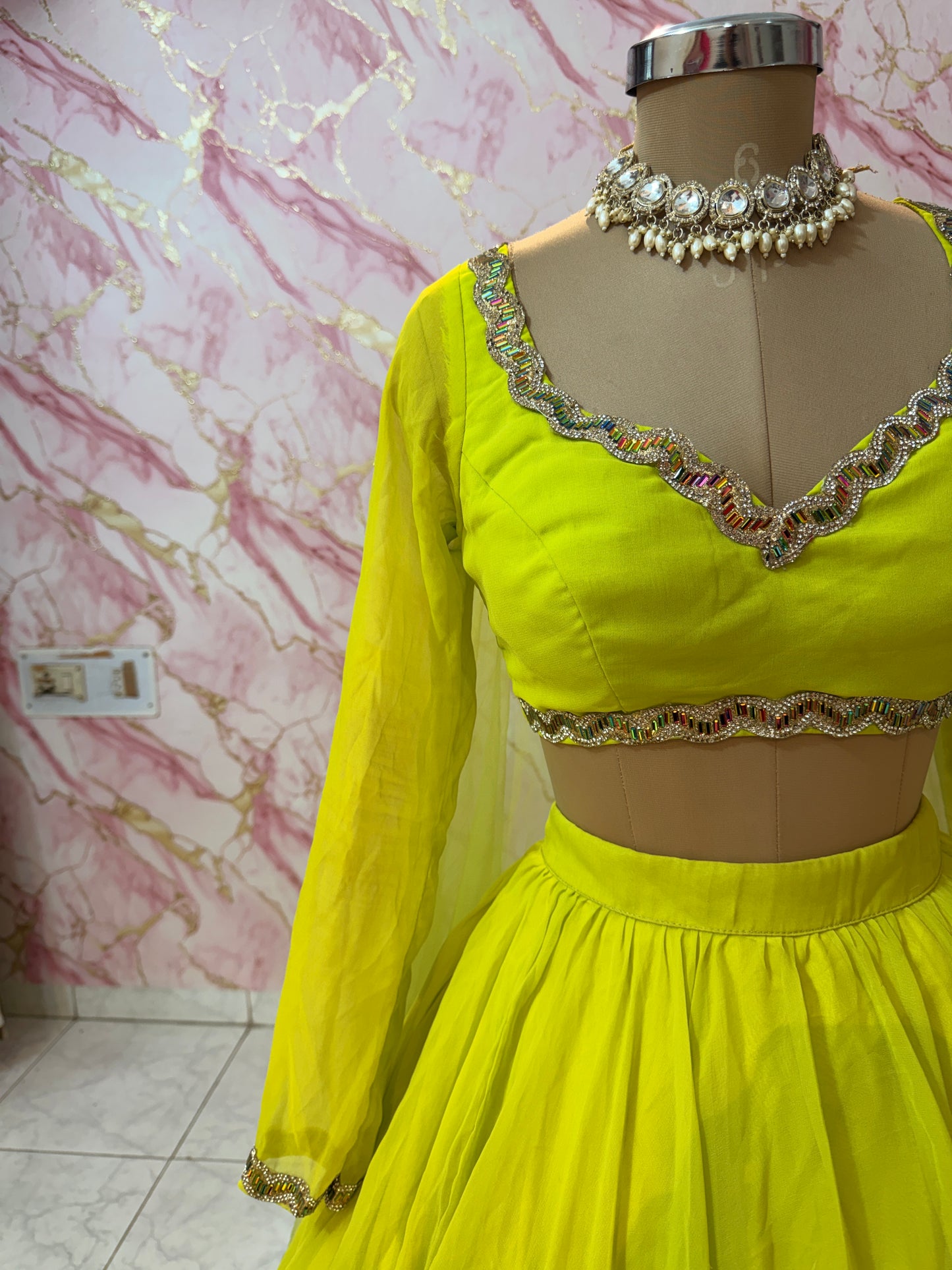 Embellished wedding lehenga 4144