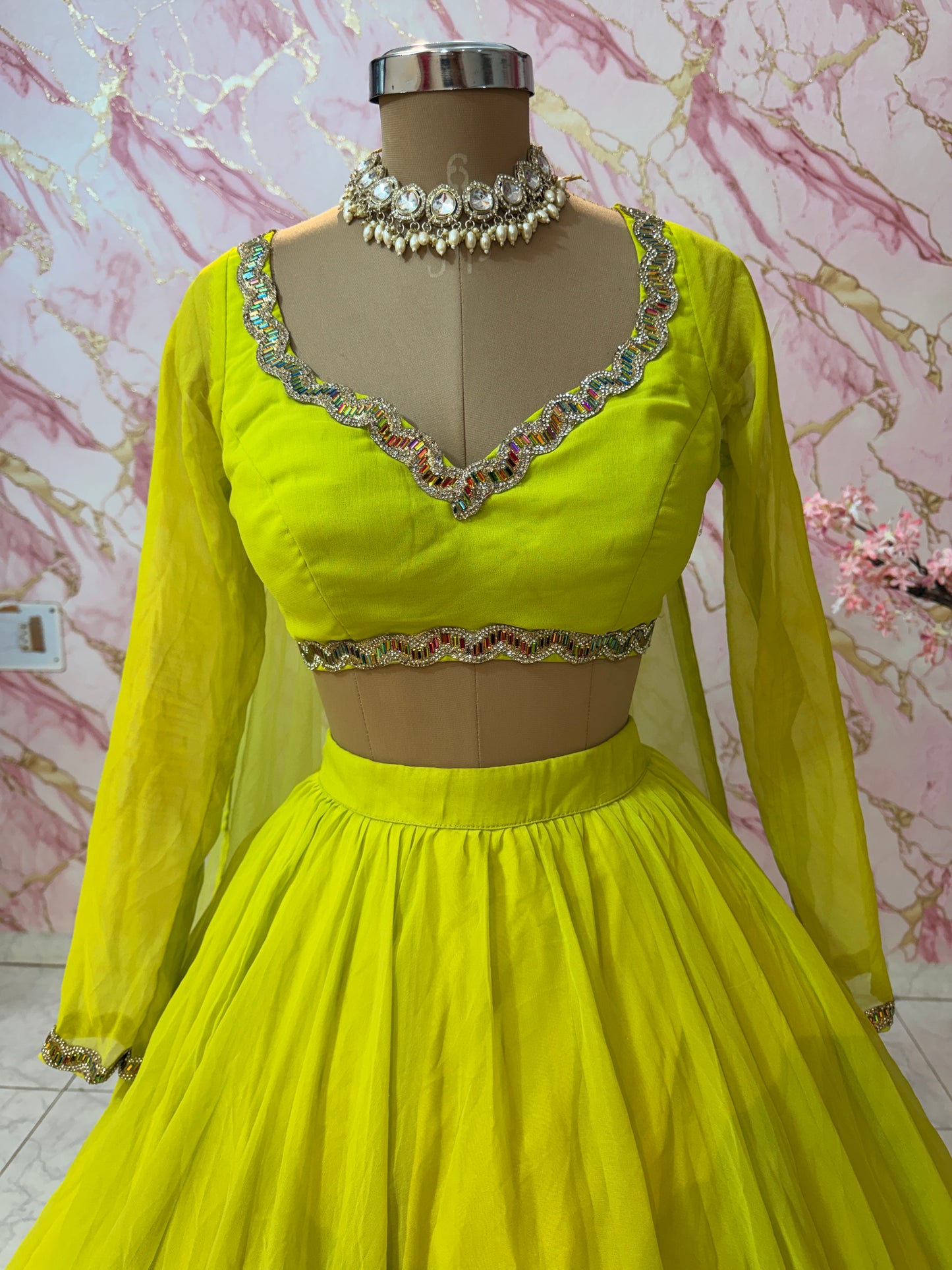 Embellished wedding lehenga 4144