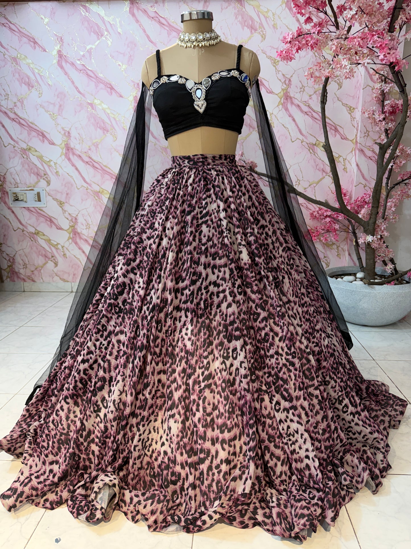 Embellished wedding lehenga 4101