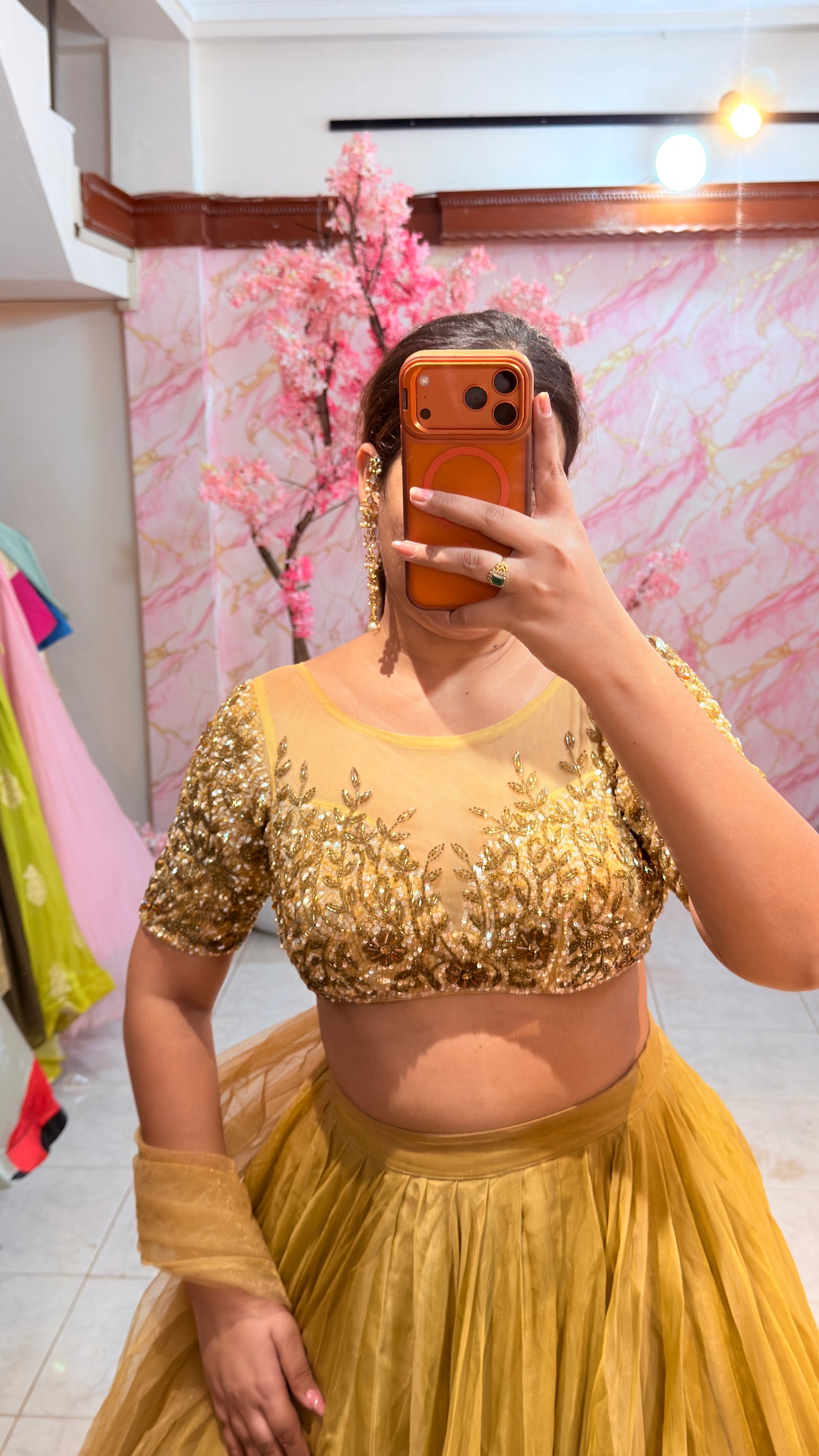 Embellished wedding lehenga 4075