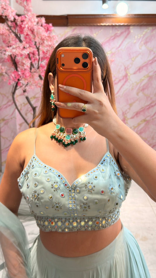 Embellished wedding lehenga 4021