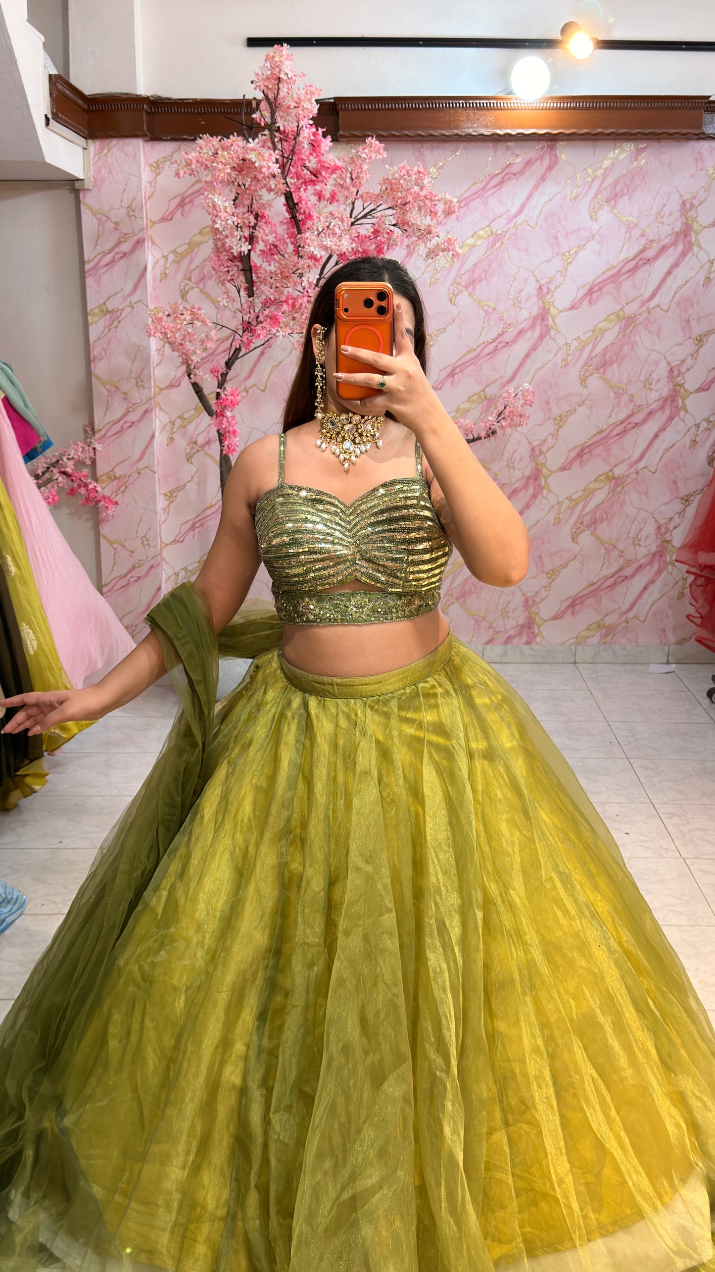 Embellished wedding lehenga 4085