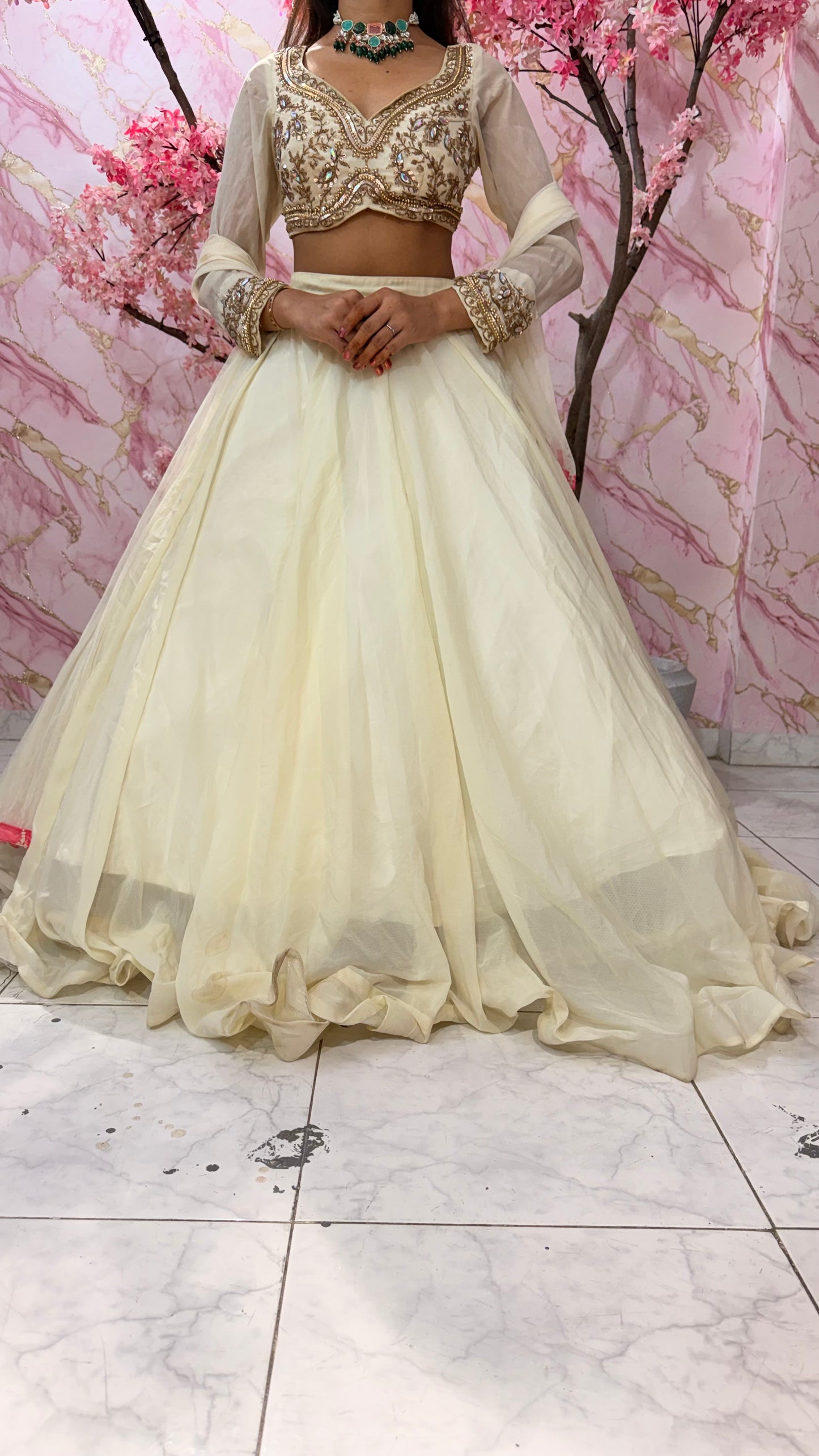 Embellished wedding lehenga 4046
